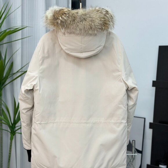 Canada Goose Expedition Parka With Fur White Coat - Picture 4 of 9
